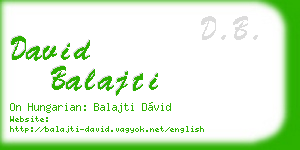 david balajti business card